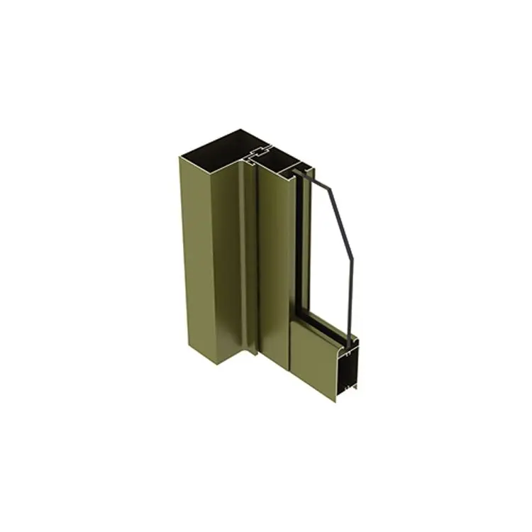 Extruded aluminum profile of fold door