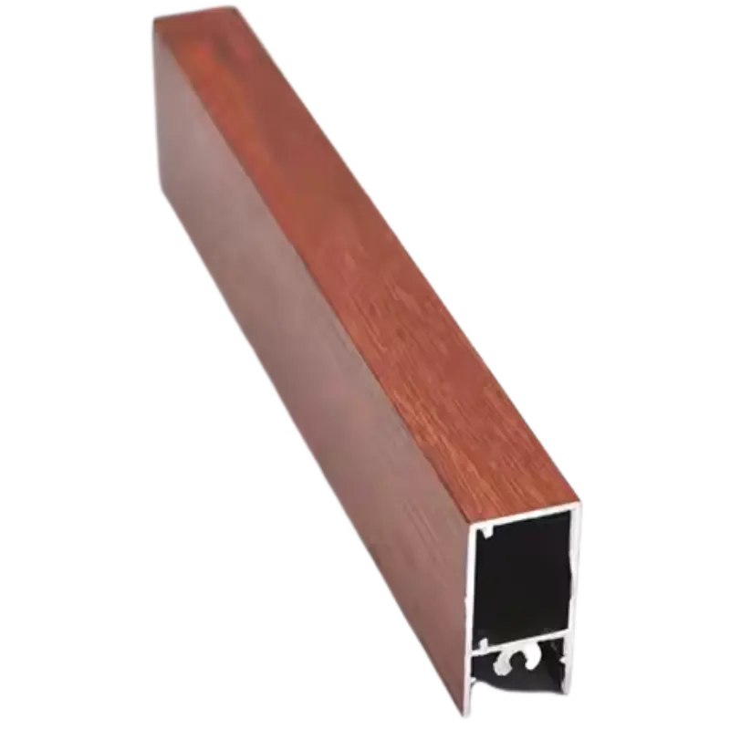 Wood grain transfer aluminum profiles for doors and windows